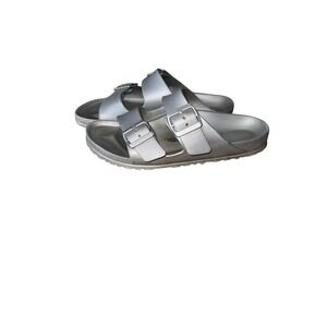 Birkenstock Arizona EVA Women 38 Silver Good Metallic Waterproof Sandals